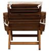 2 Piece Cream White Sun Loungers with Cushions Solid Acacia Wood