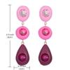 Fashion New Design Resin Acrylic Pendant Earrings For Women Big Rhinestone Drop Earrings Jewelry Accessories