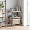 Kitchen Trolley In Sonoma Oak Finish 60 X 41 X 76 Cm Engineered Wood