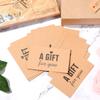 Online Retail Handmade Appreciation Labels "Gift For You" Cardstock Kraft Paper Greeting Cards