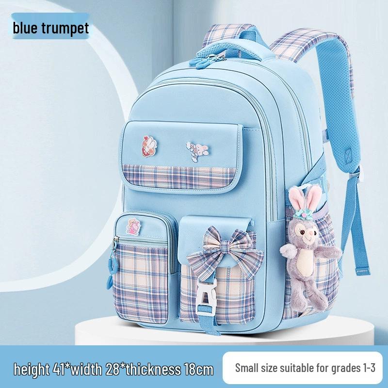 

Grades 1-6 Lightweight Waterproof Bow Backpack for Girls with Spine Protection