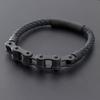 Retro Punk Bicycle Chain Hand Woven Leather Bracelet with Metal Buckle Men's Cycling Motorcycle Rock Party Jewelry