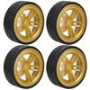 1Celsius10 Racing RC Car Wheel Plastic Wheel Hub with Grooved Rubber RC Car Spare Accessory