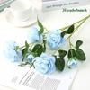 European 3heads Peony Multicolors 48*8cm/65cm Bridal Bouquet Flowers PINK Fake Peony Flower Wedding Table Decoration