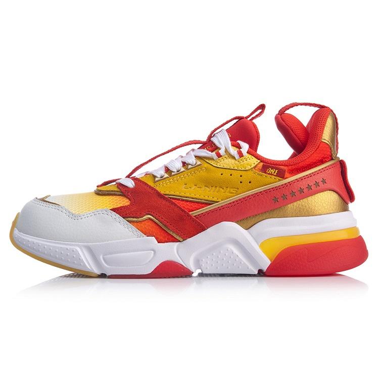 Li-Ning 001 QingCheng  Red Yellow  Men s AGLP153-1 EU 41