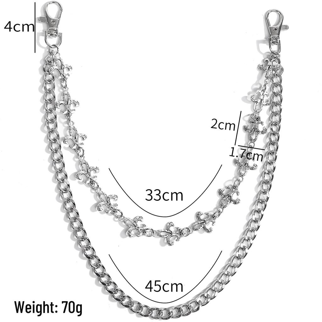 Unisex 3D Skull Waist Chain - Halloween Punk Decor for Jeans