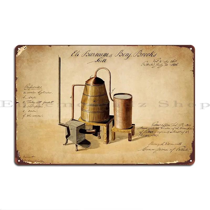 Vintage Moonshine Still Patent Metal Sign Plaques Poster Custom Printing Cave Wall Cave Tin Sign Poster