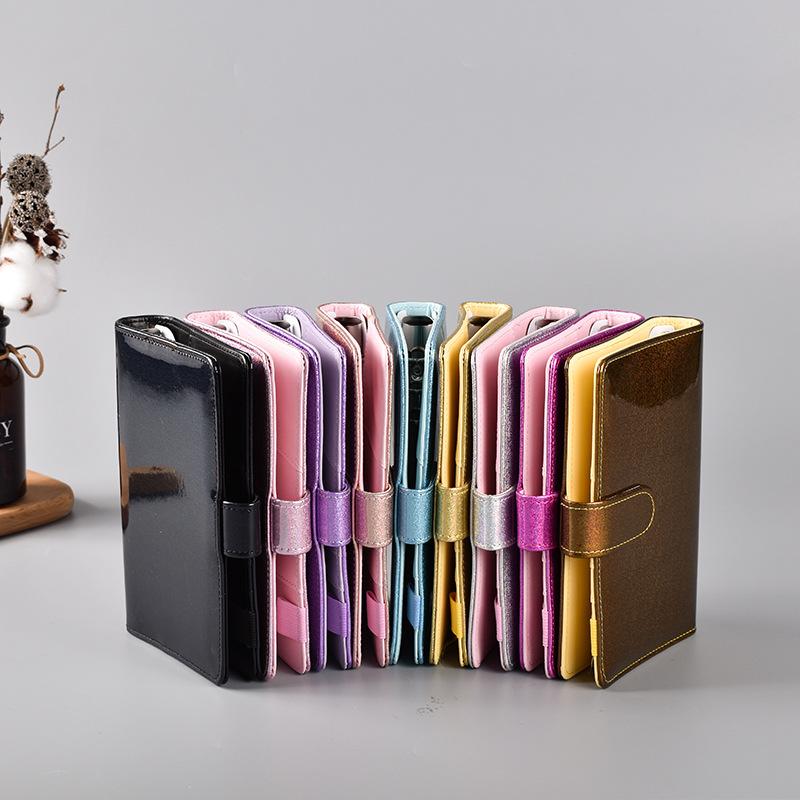 A6/A5 Macaroon Glitter Color PU Leather DIY Binder Only Cover Diary Agenda Planner Paper Cover School Stationery