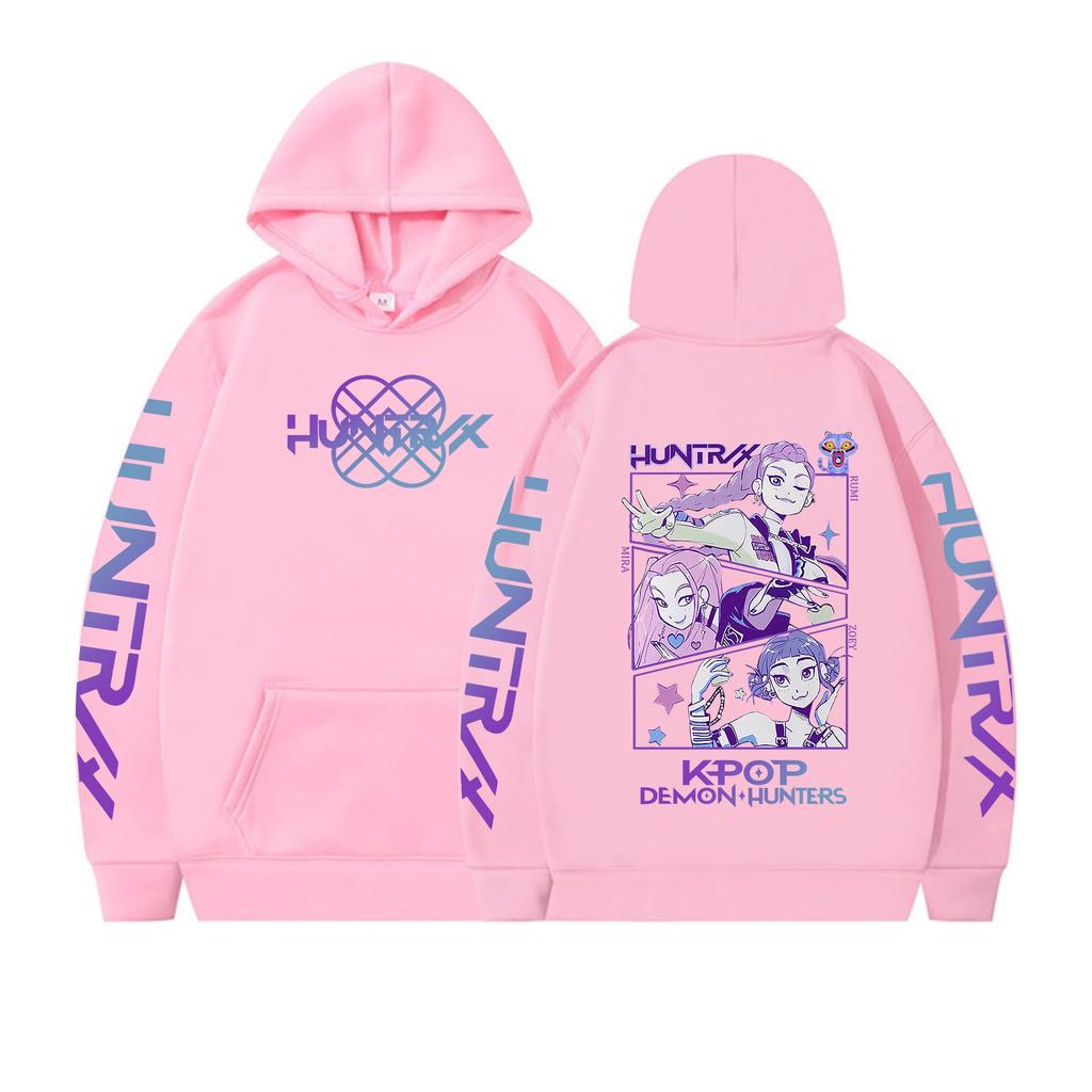 Hoodie Premium Demon Hunters Cute Derpy Tiger Huntrix Girls Group Y2K Hoodie Saja Boys Streetwear Anime Crewneck Merch for Fan