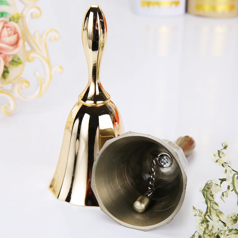 1PC Retro Metalen Tone European Style Hand Bell Craft Decoratie Alarm Bell Handicraft Christmas Bell Wind Bell