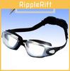 Waterproof Adult Swimming Glasses With Electroplated Clear Lenses And Silicone Strap