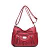 Fashion Trend Four Seasons Soft Leather Multi-layer Multi-pocket Car Sewing Multi-layer Single Shoulder Crossbody Bag Women's Bag