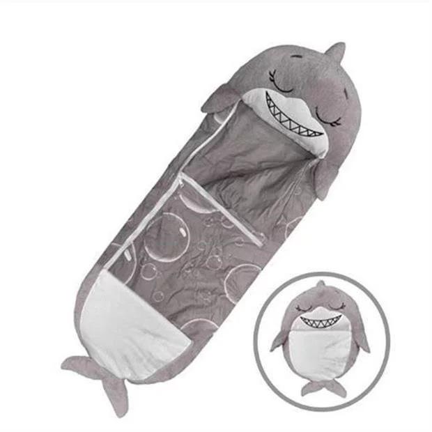 

Cartoon Baby Kick-Proof Sleeping Bag: One-Piece Foldable Pillow & Quilt for Children’s Camping Small: 135x50cm