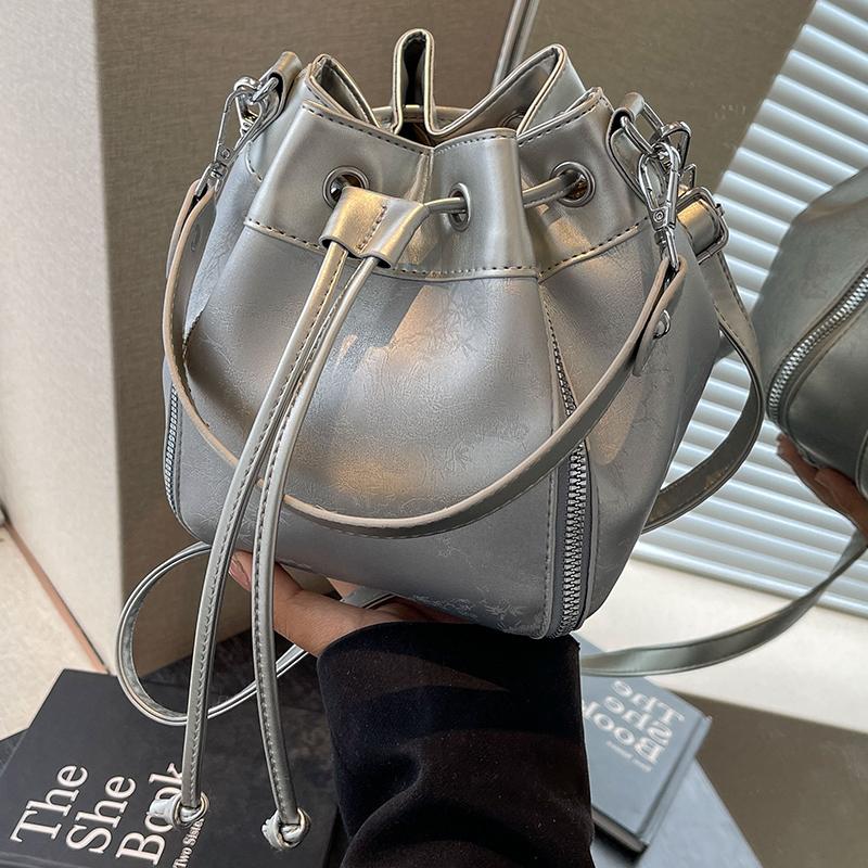 

Жаккардовые сумки-ведра для женщин, роскошные дизайнерские универсальные сумки через плечо с завязками, элегантная женская сумка на плечо для вечеринок