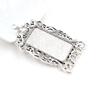New Fashion 5pcs 19x38mm Inner Size 2 Colors Rectangle Cabochon Base Charms Pendant,Fit  19*38mm Square Glass Cabochons