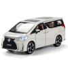 1/24 Scale Lexus LM300 Alloy Diecast Model Car To, Pull Back Metal Vehicle with Light and Sound for Kids Adults Gift Collection