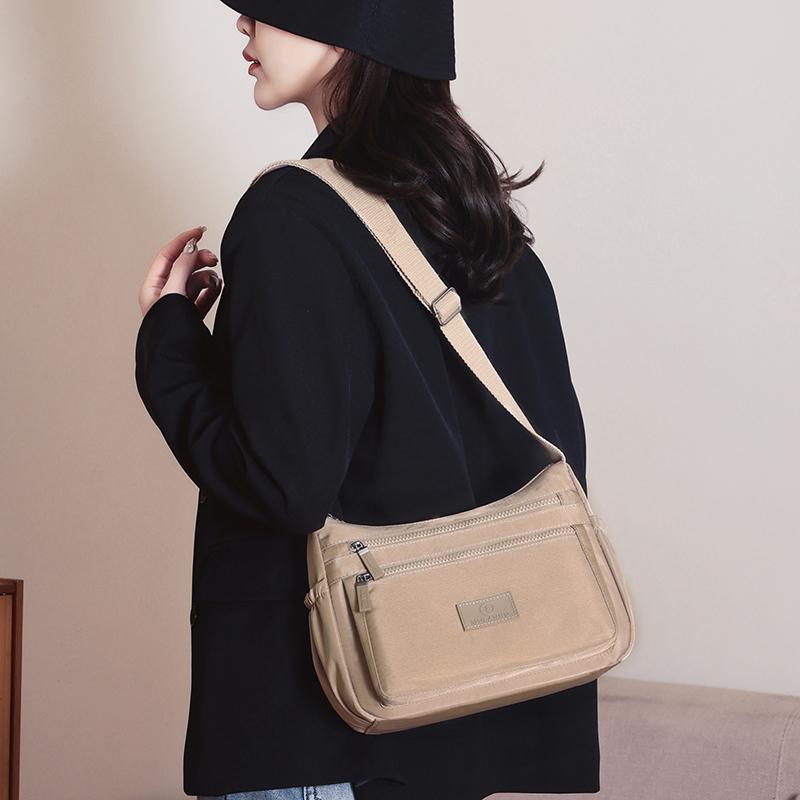 Lightweight Crossbody Bag Multi-Pocket Shoulder Bag Nylon Women's Bag