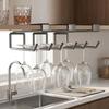 Wall Mounted Under Counter Glass Storage Rack Iron Wine Glass Holder Wine Glass Rack  for Kitchen