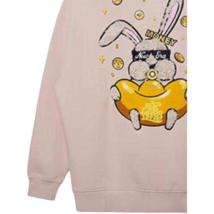 New Era 2023 Year Of The Rabbit Limited Edition Letter Rabbit Print Pullover Sweatshirt Unisex Sweatshirt Pink 13488934