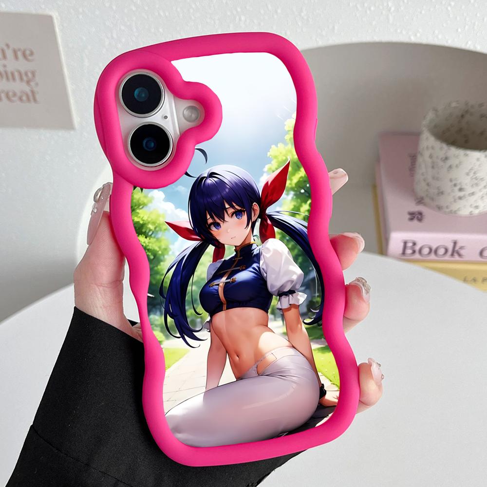 Fatal Fury Hotaru Futaba Phone Case for iPhone 17 16 15 14 13 12 11 Air Pro Max Plus Wavy Edge TPU Colorful Cover Pretty Luxury