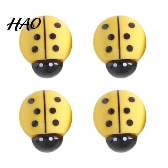 Office Cabinet Decor 4Pcs 3D Ladybug Refrigerator Magnet, Mini Ladybird Resin Fridge Magnets Decorative Memo Note Holder for Kitchen Whiteboard Kit