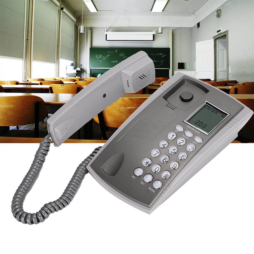 KX T071CID Wall Mount Desktop Corded Telephone Phone Mute Home Office Hotel Call Center Gray