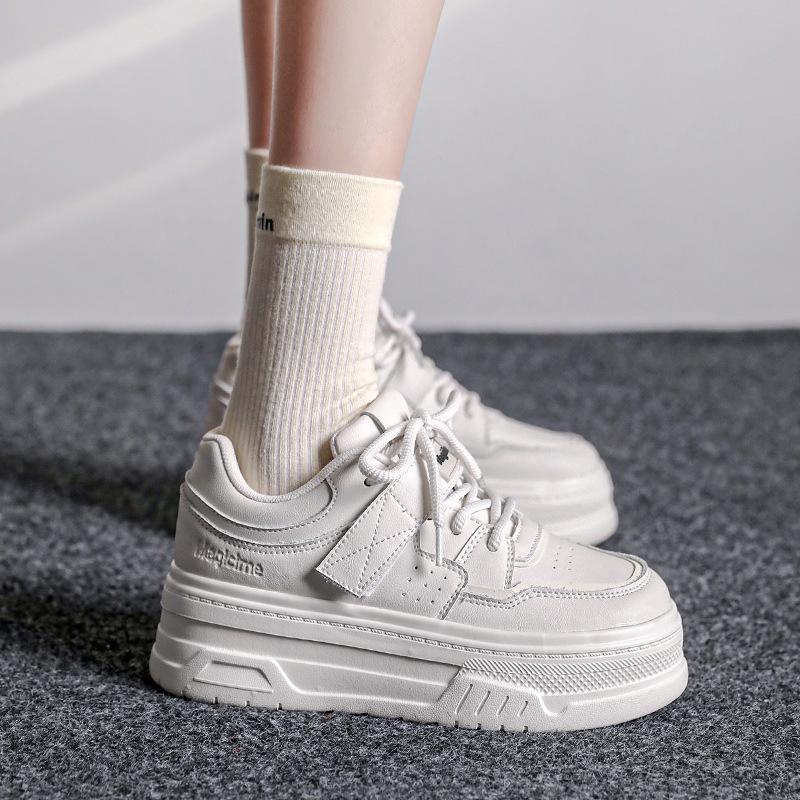 Augustine small white shoes women's 2025 autumn new platform Velcro casual shoes retro Hong Kong style sports shoes