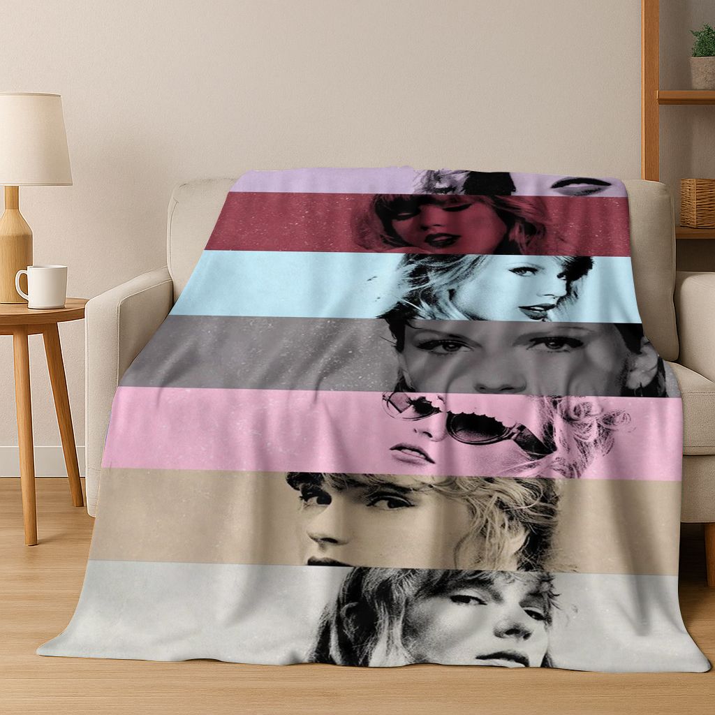 Fashion T-Taylor T-Swizzle Singer Star Flannel Blanket Soft Warm Throw Blanket for Bed Bedroom Living Room Travel Picnic Gift