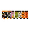 Halloween Themed Cotton Socks Elastic Cuffs Breathable Fabric Practical Wear Festive Ghosty Pumpkin Patterns