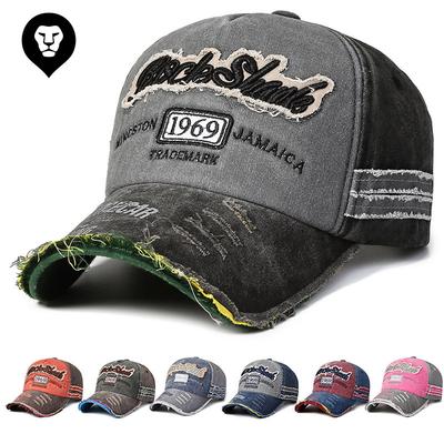 New Retro and Old Men's Embroidered Letter Baseball Cap 1969 Edged Cap Sports Outdoor Women's Visor Hat
