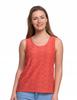 Women's Sleeveless Openwork Blouse, Feminine, Subtle, Elegant, MORAJ XXL PINK