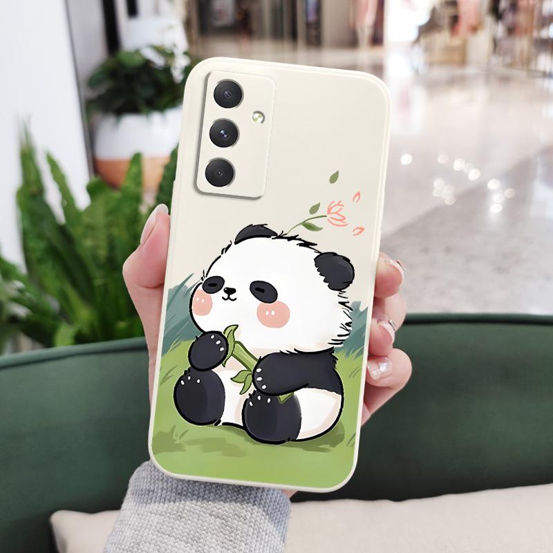 Baby Panda Phone Case For Samsung Galaxy A37 A57 Liquid Silicone Cover