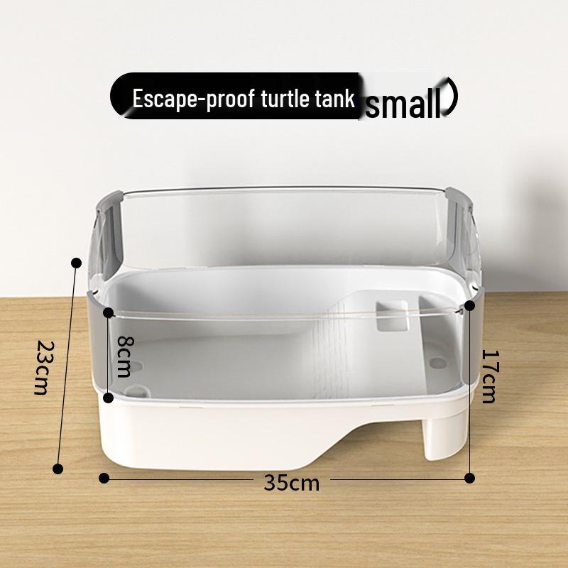 Turtle Tank with Basking Platform - Ideal for Brazilian Turtles, Living Room Display, or Small Home Use