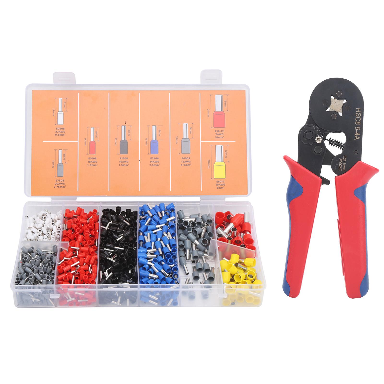 

Набор инструментов для обжима 1200 шт. наконечники для концов проводов 1 шт. обжимные клещи промышленный разъем