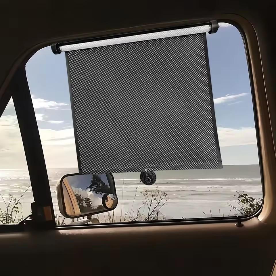 Universal Car Retractable Sunshade Curtain Sunshade with Suction Cup Heat-insulating Side Window Curtains Car Curtains Parts