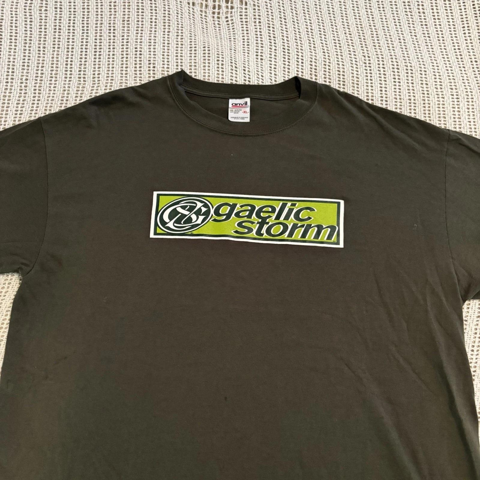 

Vintage Band T Shirt Gaelic Storm RARE Folk Rock Music Irish 90s Tee - Mens XL S