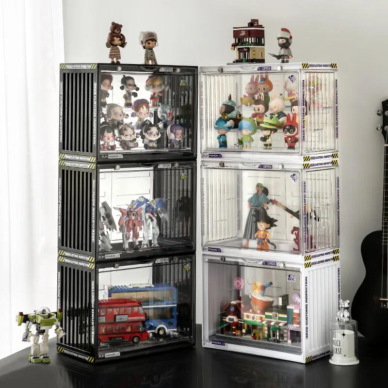 Blind Box Storage Display Rack Container Showcase Dustproof Storage Box Clear Popmart Display Cabinet Anime Figure Toy Storage
