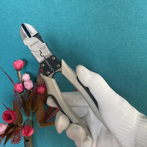 BOOSDEN Heavy-Duty Power Nippers, Thick Blade Electrician's Nippers, Wire Cutter, Multi-Purpose Tool, 205mm