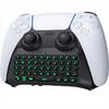 PS-5 Controller Keyboard Green Backlit Wireless/ Keypad Chatpad Built-in Speaker 3.5mm Audio Jack Compact Gaming