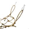 Bird Climbing Net Parrot Hanging Swing Rope Cage Perch with Buckles Hooks Chew Toy Hamster Hammock
