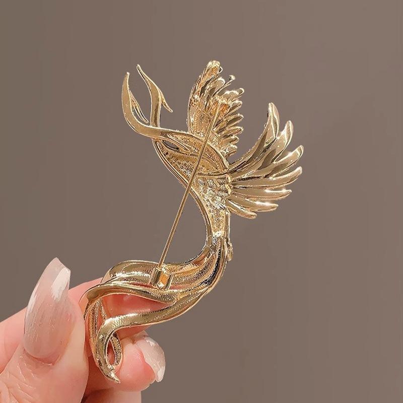 1PC Jewelry Accessries For Women Clothing Coat Multicolor Flying Phoenix Delicate Brooch Pin Bird Corsage