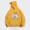 Autumn hooded sweater pullover European and American style trend loose basketball casual towel back curry printed jacket