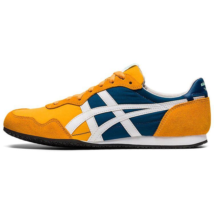 Onitsuka Tiger Unisex Yellow White Serrano Fabric Comfort Sports Anti Slip Wear Resistant Low Top Casual Shoes 1183B389-400