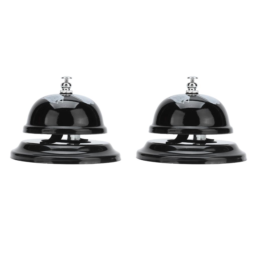 2 Pezzi Campanello di Servizio Suono Squisito Chiaro Forma Classica Lucidatura Lucida Base Antiscivolo Campanello di Chiamata per