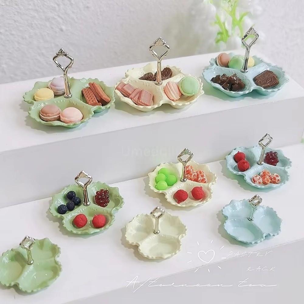 Mini Dollhouse Pastry Plate Miniature Doll Accessories New Biscuit Dish  For Girl Toy