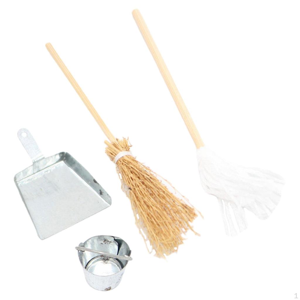 1 12 Furniture Accessories Miniature Dollhouse Cleaning Set Ornaments for Mini Supplies