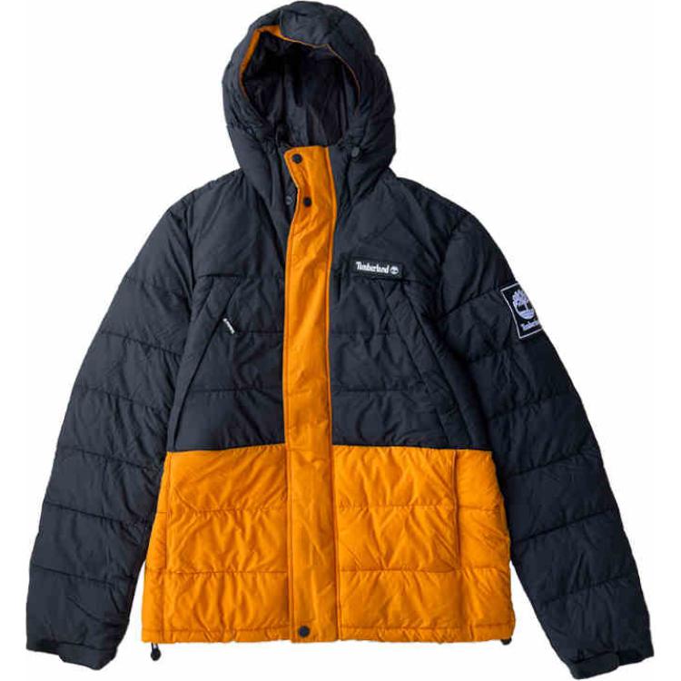 

Timberland Hooded Mid-Length Comfortable Cotton Jacket Men Jacket Black Orange TB0A2AEB-AU9 M