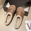 Fashion Woman Shoes Comfort Versatile Flat Shoes Warm Shallow Cotton Shoe Velvet Soft Soles Women Sneaker Light Simple Bean Shoe