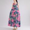 Sleeveless Plus Size Cotton Vintage Floral New In Dresses for Women Casual Loose Long Summer Dress