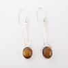 Yellow Tiger's Eye Gemstone 925 Sterling Silver Jewelry Handmade Earrings 1.76" EE-171-26